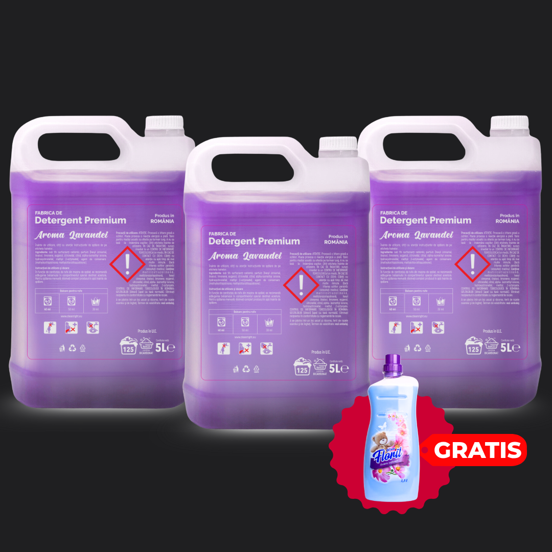 Pachetul cu 3x Detergent Aroma Lavandei