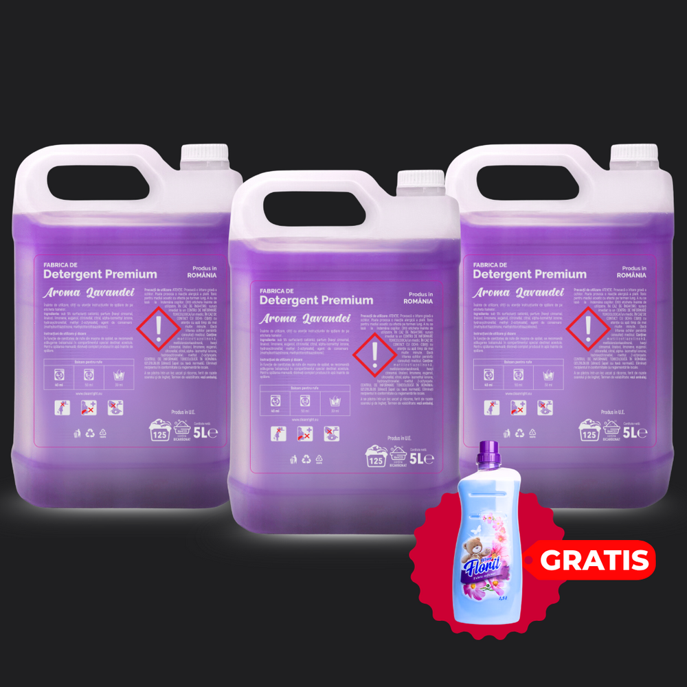 Pachetul cu 3x Detergent Aroma Lavandei